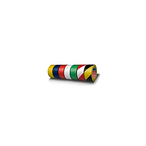 Tesa 60760 - Cinta para marcar el suelo (3300 cm de largo, 5 cm de ancho, 36 unidades), color negro y amarillo