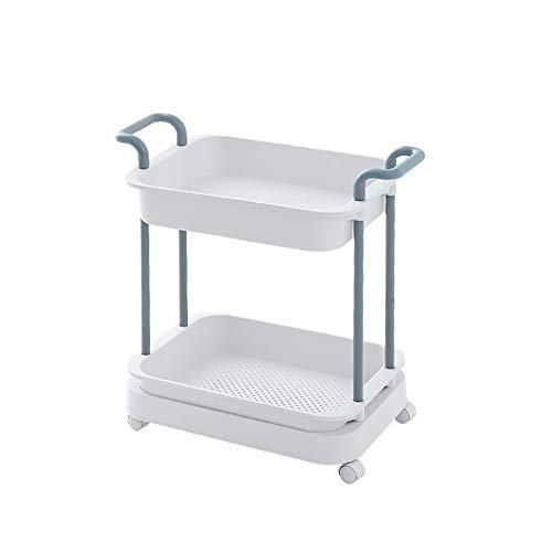 TongNS1 Carro De Cocina De 2 Niveles/3 Niveles, con Ruedas Carrito Auxiliar Multifuncional, para Cocina Baño Oficina Salón Carro De Almacenamiento Multiusos Carrito