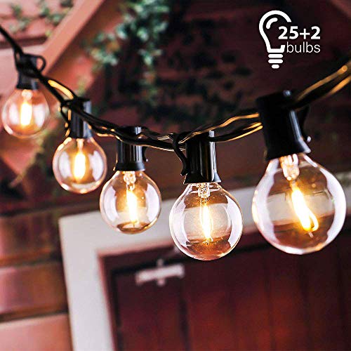 tronisky Guirnaldas Luminosas, Guirnalda de Luces Impermeable Guirnalda Cadena de Luces 7.62M con 25 G40 Bombillas Decoración Exterior y Interior para Jardín, Patio, Navidad, Casa, Boda