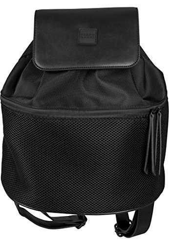 Urban Classics Midi Mesh Mix - Mochila (30 cm, 10 L), color negro