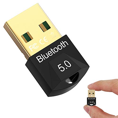 USB 5.0 Bluetooth Adaptador, USB Dongle Bluetooth Transmisor y Receptor para PC con Windows 7/8/8.1/10