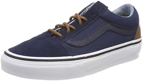 Vans Old Skool, Zapatillas de Entrenamiento Unisex Adulto, Azul (C/Yellow), 41 EU