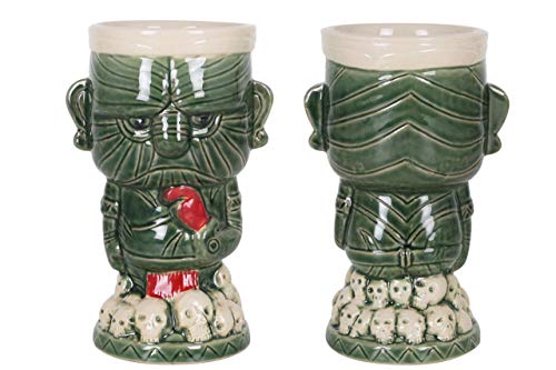 VIEJO VALLE Vaso Tiki cerámica - Vaso Copa Cóctel Tropicales Divertidos (Lucky) 9x16cm / 38cl