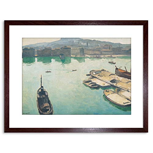 Wee Blue Coo Marquet Port of Marseille 9x7 Framed Art Print F97x13777 Decoración de la Pared del Cartel Enmarcado impresión 9x7 Pulgadas