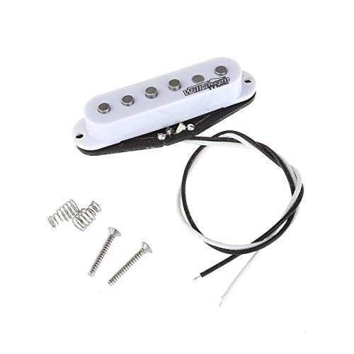 Wilkinson Pastilla de bobina simple Alnico 5 Vintage Tone para Strat Style Guitar Bridge, blanco