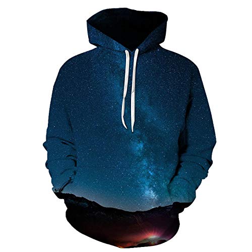 XiaoShuFC Sudadera con Capucha 3D, Sudaderas con Capucha Unisex HD 3D Print Pullover Sudaderas Ligeras Bolsillos