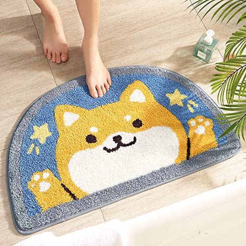 XM&LZ Lindo Forma De Animal Alfombra De Baño Alfombrilla De Piso De Aseo,Ultra Suaves No-resbalón Microfibra Alfombrilla De Baño por Mat,Lavables Absorbente De Agua Alfombra De Felpa Par-A 45x75cm