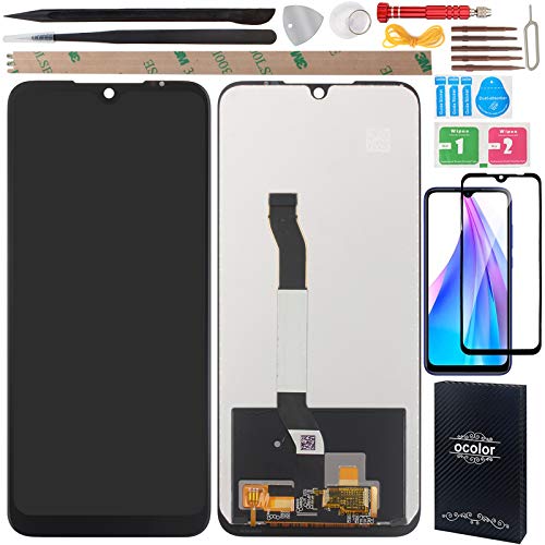 YHX-OU 6.3" para Xiaomi Redmi Note 8T de reparación y reemplazo LCD pantalla táctil digitalizador y herramientas de instalación + 1 pieza cristal templado (negro)