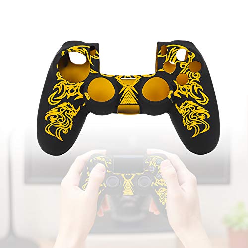 Yosoo Health Gear Funda Protectora de Silicona, Funda Protectora Antideslizante para el Controlador Playstation 4 PS4(Amarillo)