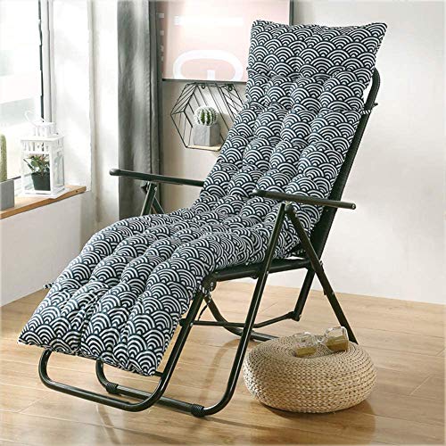 Yuly Cojín grueso para tumbona de jardín o patio, acolchado con respaldo alto, almohadillas para asiento de interior y exterior, 90 x 40 cm, de onda