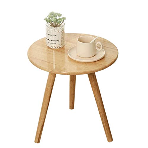 YUMEIGE-MESAS Mesa De Comedor Redonda/Mesa De Negociación, Fácil Montaje, Muebles Decorativos con Aspecto De Madera con Marco De Madera Maciza For Sofá Cama Y Sofá Cama, 2 Colores