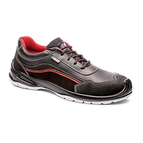 Zapatillas de seguridad deportiva hidrofugada resistente al agua para hombre y Mujer/Zapato de trabajo comodo,puntera reforzada en fibra de vidrio(no acero)Calzado laboral antideslizantes (numeric_42)