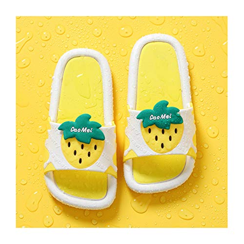 Zapatillas Para Niños, Sandalias Deslizantes Para Niñas, Antideslizantes, Resistentes Al Desgaste, Zapatos De Agua Para Niños, Verano, Playa, Baño, Fondo Suave(Size:26/27 yards -16.5cm,Color:amarillo)