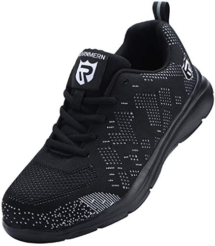 Zapatos de Seguridad para Unisex, S3 SRC Anti-Piercing Zapatillas de Trabajo con Puntera de Acero Zapatos de Industria y Construcción (Negro 43.5 EU)