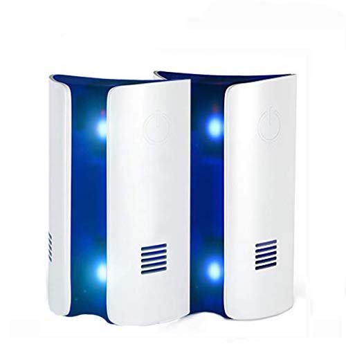 ZEERKEER Ultrasonic Pest Repeller Multi-Tech Electromagnetic Wave Control de luz de la noche doble para mosquitos y pulgas Ratas Cucarachas Roedores, Seguro para niños y mascotas (2 piezas)