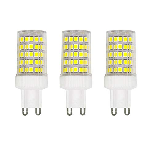 ZFQ Paquete de 3 Bombillas LED G9 de 10W Equivalentes a Halógenos de 150W, 86 Piezas LED, 1000 LM, Ángulo de haz de 360°, Ultra Brillante, AC 220-240V, No Regulable, 6000K Blanco Frío