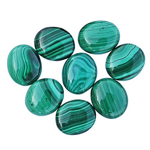 12X16 MM AAA Verde Malaquita Piedra Oval Cabujón Piedra Natural para la Fabricación de Joyería Corte a Mano Piedra ML 12X16 MM