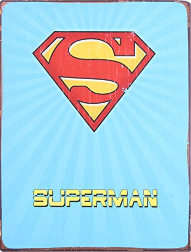 1art1 Superman - Superman Placa Metálica Retro (35 x 26cm)