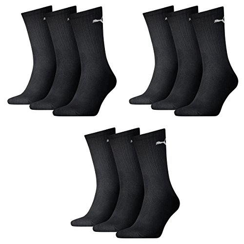 9 pair Puma Sport Socks Tennis Socks Gr. 35 - 49 Unisex, Farben:201 - anthracite, Socken & Strümpfe:43-46