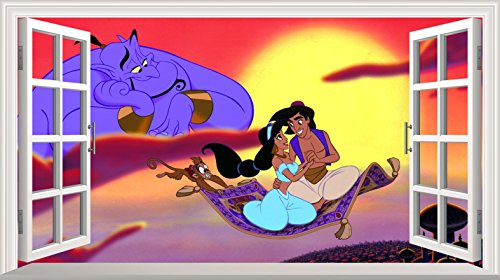 Aladdin 3D V002 - Adhesivo decorativo para pared (1000 mm de ancho x 600 mm de profundidad)