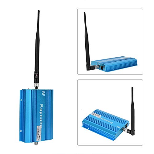 ASHATA Amplificador de señal de teléfono Celular, Cabezal repetidor de Amplificador de señal de teléfono Celular GSM980 Mejorado Azul, 100-240 V, Rendimiento Estable Duradero(Plug EU.)