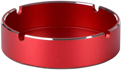 Ashtone Trash Barril Alojamiento de aluminio Montaje Cilindro Farming Metal Ashtray Home Hotel,Red