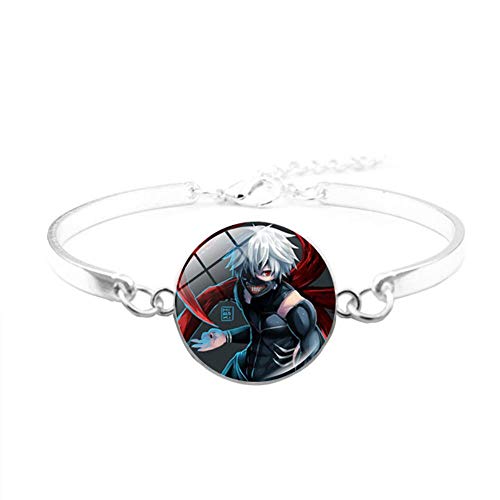 Azyvv Anime Tokyo Ghoul Time Pulsera De Piedras Preciosas Pulsera De Metal Pulsera Adultos Jóvenes Y Amantes Del Anime Hombres Y Mujeres