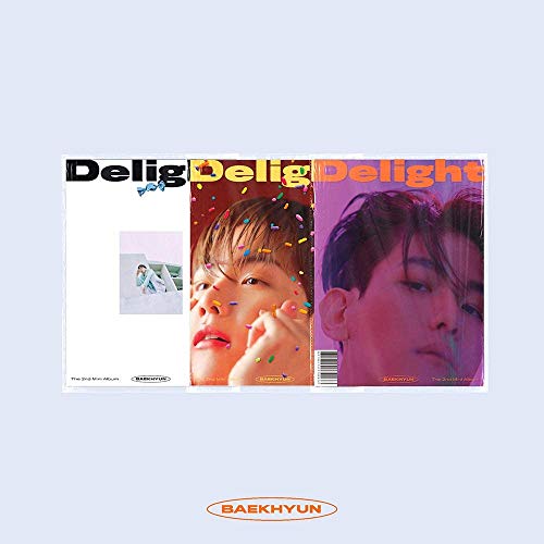 BAEKHYUN DELIGHT 2nd Mini Album 3 VER SET 3CD+POSTER+3Libro de fotos+9 tarjetas+3F.Poster+3Sticker+GIFT+TRACKING CODE K-POP SEALED