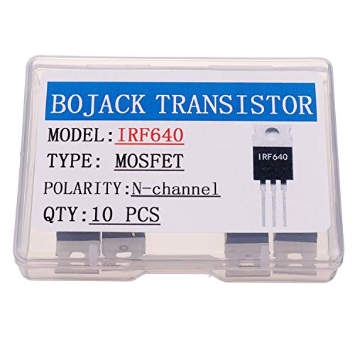 BOJACK IRF640 MOSFET Transistores IRF640N 18 A 200 V canal N Potencia MOSFET TO-220AB (Paquete de 10 piezas)