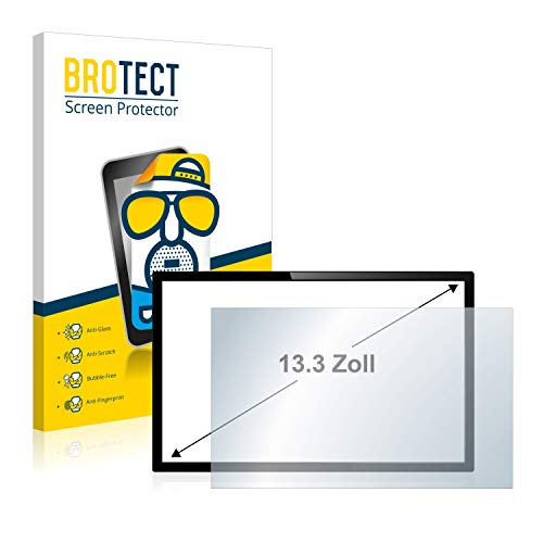 BROTECT Protector Pantalla Anti-Reflejos para PCs de Panel táctil con 33.8 cm (13.3 Pulgadas) [294 mm x 165.5 mm, 16:9] Película Mate Anti-Huellas