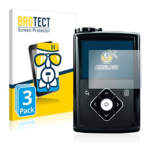 BROTECT Protector Pantalla Cristal Compatible con Medtronic Minimed 640G Protector Pantalla Vidrio (3 Unidades) - Dureza Extrema, Anti-Huellas