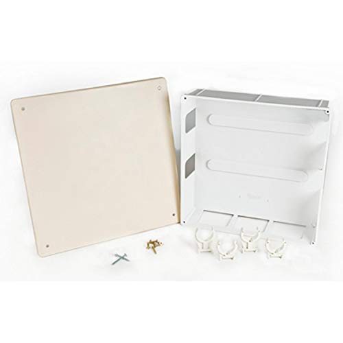 Caja plástica para colectores Manifold 1" 465x315x85 milímetros, para montaje con tuberías de polietileno reticulado, para roscas macho/hembra acorde a EN 10226-1, color blanco (referencia 1038461)