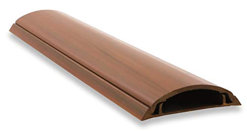 Canaleta de suelo para cable eléctrico imitación madera color nogal. Medidas 2000 x 50 x 10 mm