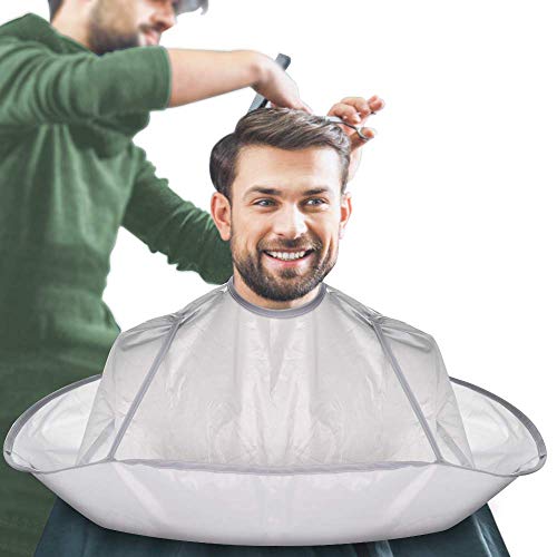 Capa Peluqueria Babero de Corte de Pelo Impermeable y Plegable Delantal de Afeitado de Salón Accesorio de Peluquería