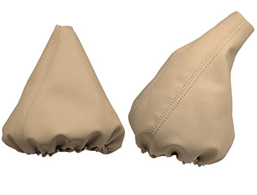 Cargaiter - Funda Palanca de Marchas y Freno Accesorio Compatible Especifico para Vehículo Serie3E46 (1990-2007) Color Beige