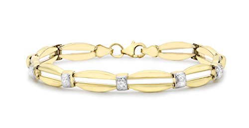 Carissima Gold Pulsera de mujer con oro bicolor de 9 quilates (375/1000), sin gema