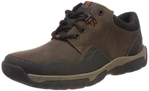 Clarks Walbeck Edge II, Zapatos de Cordones Derby Hombre, Marrón (Brown Leather), 41.5 EU