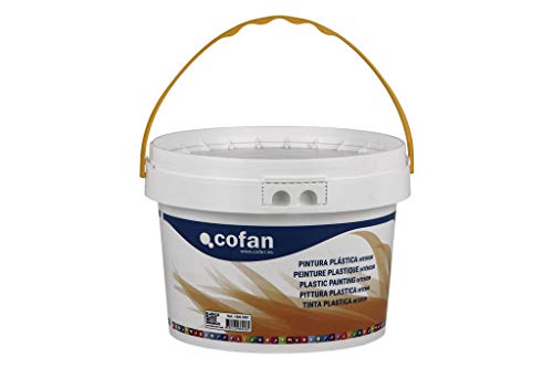 Cofan 15002380 Pintura plástica interior, Blanco, 5 kg