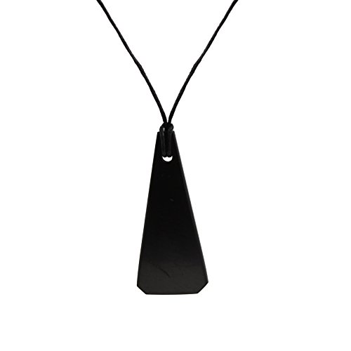 Collar de Shungite con Colgante Diseño Campana Hecho de Piedra Shungit para Protección Electromagnética | Joyería de Shungita Moderna, Usada para Equilibrar Chakras y Energía | Campana