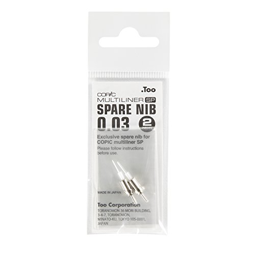 COPIC Multiliner SP-Puntas de Repuesto (2 Unidades, 0,03 mm), Gris, 0.03 mm, 2