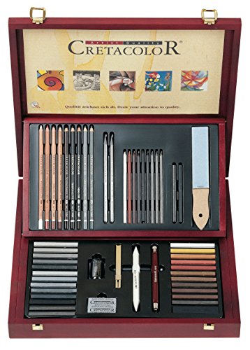 CRETACOLOR 400 60 – Set Profesional, Madera de Caja, 53 Piezas