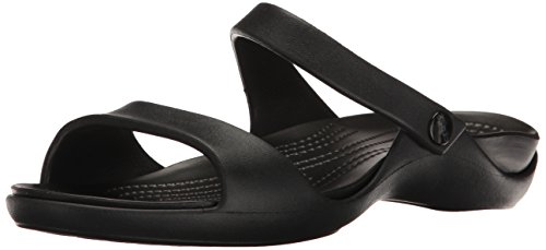 Crocs Cleo V W, Sandalias con Punta Abierta para Mujer, Negro (Black/Black), 34/35 EU