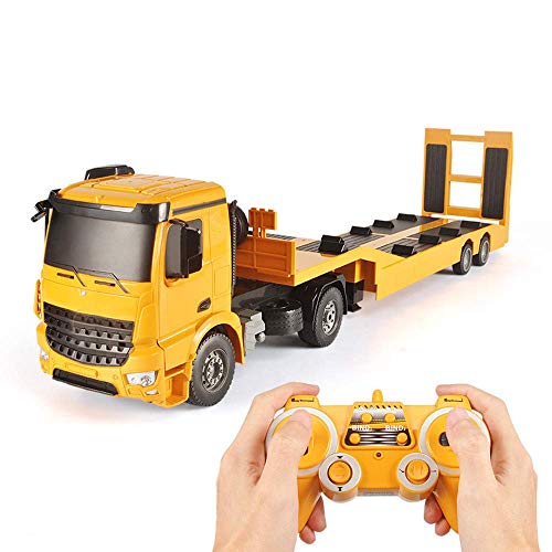 Detazhi RC Traza de Arrastre Semirremolque Semi Trailer Ingeniería Tractor Control Remoto Trailer Truck Trill Electronics Hobby Juguete Sonido y Luces