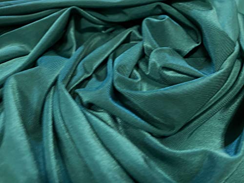 'Disco' Lycra Shimmer Stretch Mersey, por metro, color verde jade