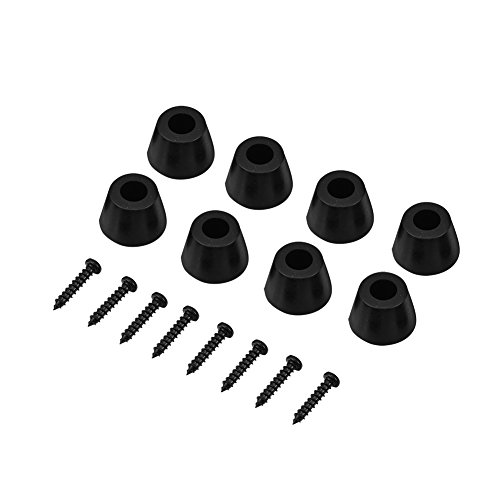 Diyeeni Patas de Goma para Guitarra,8 Piezas 30x20 mm Pies de Goma Base Antivibración, Base para Altavoz Amplificador de Guitarra con Tornillos, Adecuado para Altavoces de Alta Fidelidad