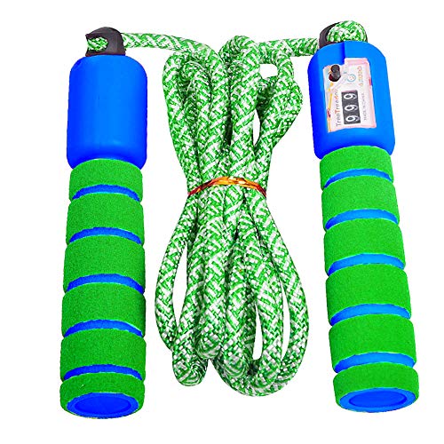 Dsaren Cuerda con Contador Jump Rope Cuerda para Saltar Ajustable para Entrenamiento, Adelgazamiento, Juego Escolar, Actividad al Aire Libre (Verde)