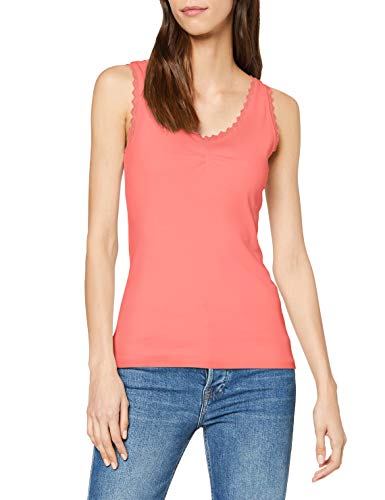 edc by Esprit 129CC1K031 Camiseta, 647/Coral 3, XL para Mujer