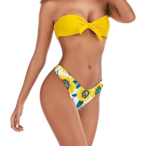 ESTK Costume Da Bagno Bikini Con Top A Tubo Bowknot Per Donna, Costume Da Bagno Bikini Sexy In Due Pezzi