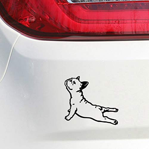 etiqueta de la pared sticker de carro 12cm x 11cm Pegatina divertida Pegatina Bulldog Frances Carinoso Vinilo Envio Gratis Car Styling Car Sticker