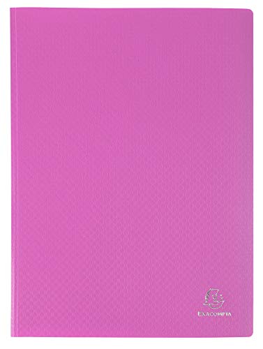 Exacompta 88427E Opak - Portadocumentos (A4, 40 fundas, 80 vistas), color rosa